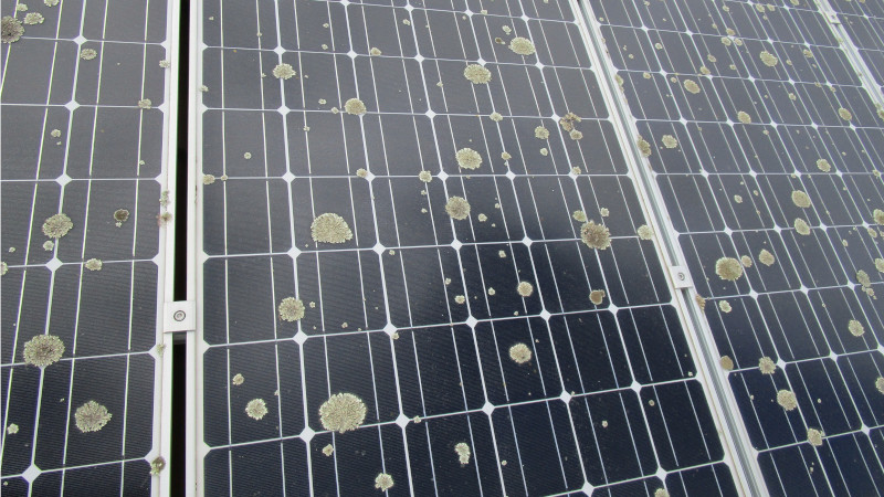 Residue on solar panel glass